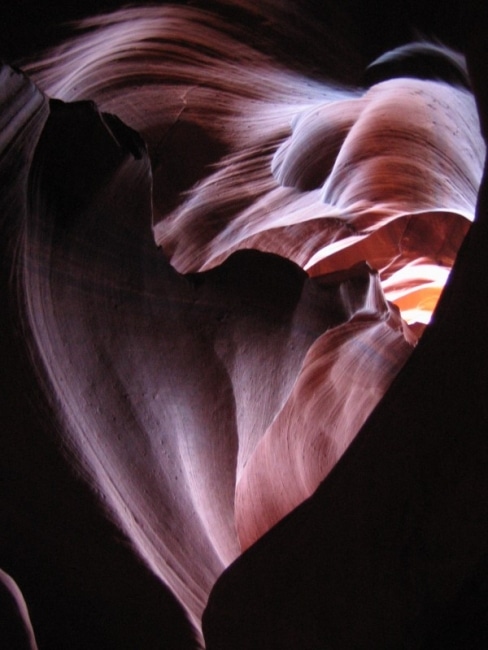 coeur antelope canyon page arizona ouest américain