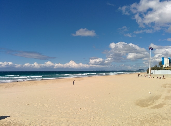 Plage de la gold coast australie