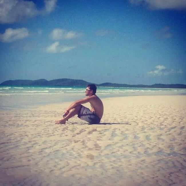 sur whitehaven beach australie