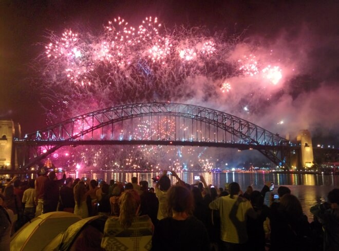 Feu d'artifice nouvel an