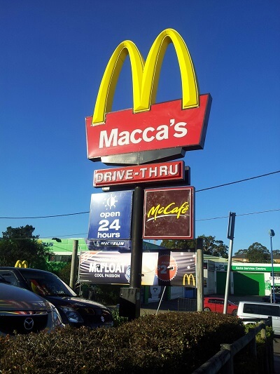 fast food australie - macca's - Mc donalds