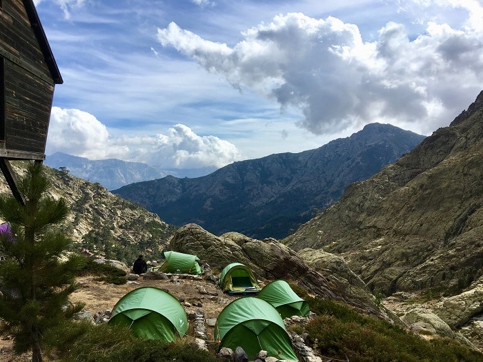 Bivouac sur le GR20 en Corse