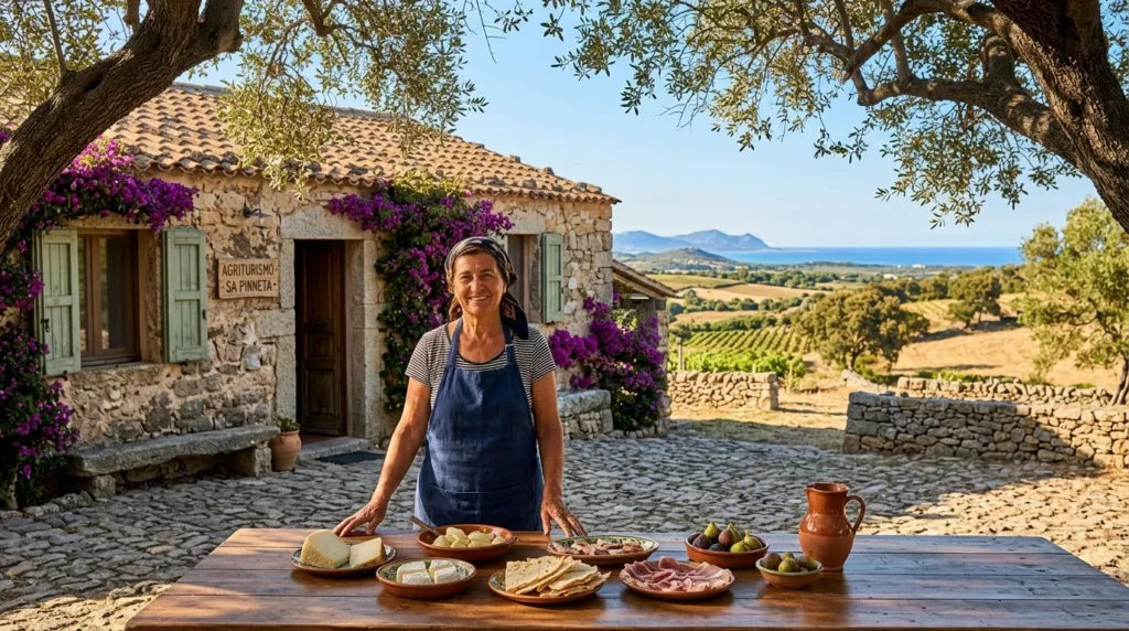 Ferme en pierre et produits locaux en Sardaigne